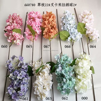 Bunga Hydrangea Camilla 3D Digital Printed Silk 228 Tangkai, Realistis Berkualitas Tinggi Warna Kuning 90cm untuk Dekorasi Rumah, Pernikahan, Natal