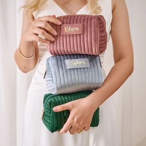 Custom Personalised Bridesmaid Wedding Toiletry Birthday Gift Travel <strong>Cosmetic</strong> Makeup <strong>Bag</strong> - Product Image 1