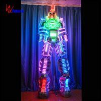 Costume de robot transformateur LED de grande taille pour événements, cosplay, costume de robot incroyable pour les fêtes de carnaval, costume de robot pour les spectacles de salle de bal