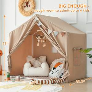 Tienda <span class=keywords><strong>de</strong></span> Campaña Infantil Personalizable, Tienda <span class=keywords><strong>de</strong></span> Campaña Grande para Niños y Niñas con Tapete Acolchado y Luces <span class=keywords><strong>de</strong></span> Cuerda - Product Image 3