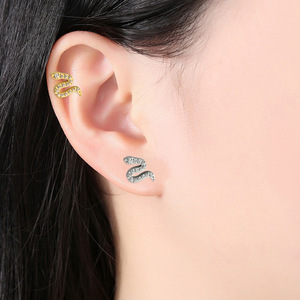 <b>Titanium</b> Cartilage Stud Earrings G23 With Internal Thread For Ear Piercing - Product Image 4