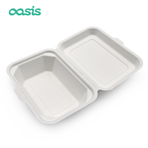 <span class=keywords><strong>Vaisselle</strong></span> Oasis personnalisée biodégradable <span class=keywords><strong>de</strong></span> haute <span class=keywords><strong>qualité</strong></span> compostable en pulpe <span class=keywords><strong>de</strong></span> canne à sucre bagasse à clapet <span class=keywords><strong>vaisselle</strong></span> <span class=keywords><strong>jetable</strong></span> pour aliments - Product Image 4