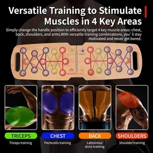 Planche à pompes pliable en bois, portable pour usage domestique, avec poignées en bois massif et <span class=keywords><strong>guide</strong></span> graphique - Product Image 3