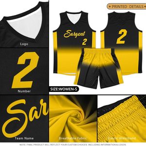 Shorts de basket-ball personnalisés à dégradé avec nom et numéro pour hommes et jeunes, uniforme respirant à col en V, impression sublimée - Product Image 6