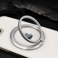 Support magnétique pour téléphone, sans adhésif, amovible, en métal, avec anneau de maintien pour doigt, support rotatif à 360°
