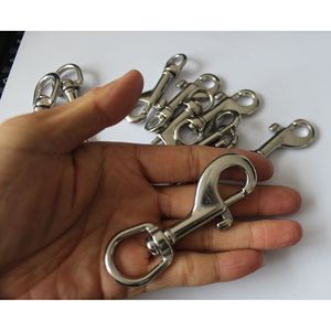 Crochet simple en acier inoxydable 90 mm avec ressort pivotant pour plongée, crochet pour chien, durable, usage général - Product Image 2