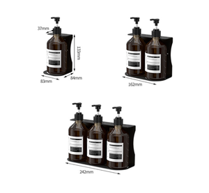 Dispensador de Jabón Doble <span class=keywords><strong>para</strong></span> Hotel con Logotipo Personalizado, Soporte de Pared <span class=keywords><strong>para</strong></span> Jabón Líquido y Champú, Estante Autoadhesivo <span class=keywords><strong>para</strong></span> Botellas de Jabón - Product Image 1