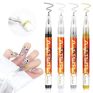 Art Graffiti Pen <span class=keywords><strong>disegno</strong></span> impermeabile pittura Liner Brush linee astratte fai-da-te dettagli Nail Art Beauty Tool - Product Image 1