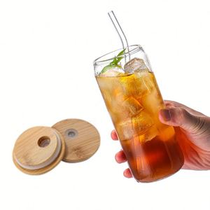 Gobelet en verre personnalisé pour jus, bubble tea, fruits, légumes, lait, coca, eau pétillante – Idéal pour les fêtes - Product Image 1