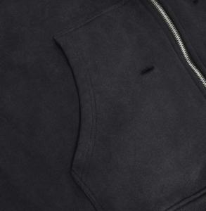 Sudadera con Capucha Extra Grande para Hombre, de Forro Polar, con Estampado de Letras, Bordado con Logotipo Personalizado, Impresión Digital, Estilo Desgastado, con Cremallera, Lavado Ácido - Product Image 6