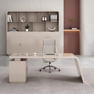 Escritorio de jefe de gama alta de lujo moderno, silla de oficina, escritorio ejecutivo con acabado para gerente, belleza médica, profesional elegante - Product Image 3
