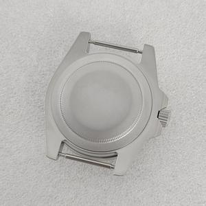 Boîtier argenté brossé + bracelet + <span class=keywords><strong>lunette</strong></span>, 40 mm, verre plat/grossissant, verre saphir, mouvement NH35/NH36. - Product Image 1