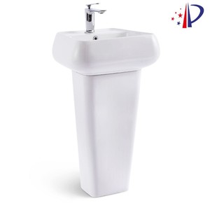 Lavabo de Pedestal CR Retro, Lavabo de Porcelana de Lujo con un Solo Orificio - Product Image 2