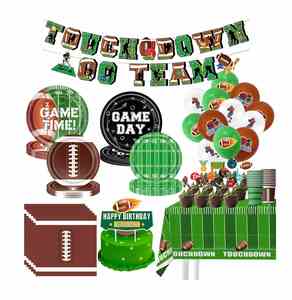 Platos de Papel Desechables Personalizados con Temática de Fútbol para Fiestas Deportivas, Reuniones, Fiestas de Cumpleaños - Product Image 1