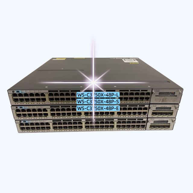 WS-C3750X-48P-L S E Original New CISCOS Switch 3750X 48 Port POE Data LAN Base. IP Base/LAN Base./IP Services.