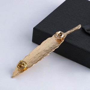 Tự làm thời trang giá rẻ vàng lá Pin Trâm phụ nữ jewlery trang trí vàng bạc mạ Lông Lá ve áo Pin Trâm cho Mens phù hợp với - Product Image 4