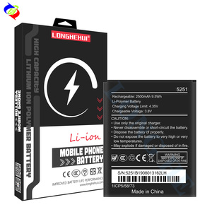 Batterie de remplacement 2500mAh 5251 pour téléphone portable Wiko <span class=keywords><strong>Pulp</strong></span> 3G <span class=keywords><strong>Pulp</strong></span> <span class=keywords><strong>4G</strong></span> Rainbow Jam <span class=keywords><strong>4G</strong></span> - Product Image 1