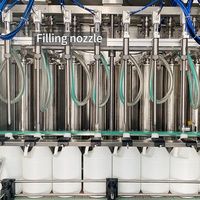 Grepack mesin pengisi deterjen cair otomatis 6 kepala garis pengisi pelabelan Capping untuk botol plastik 50Ml hingga 5000Ml