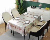 Nappe de ménage en PVC lavable en plastique pvc de protection couverture de table à manger décoration nappe imprimée en pvc