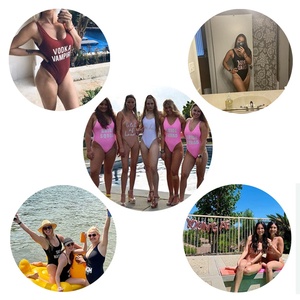 Traje de Baño de Una Pieza Personalizado con Logotipo para Mujer, de Alta Calidad, con Relleno Extraíble, de Secado Rápido, Nailon/Spandex, para Damas de Honor - Product Image 6