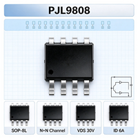 Transistor MOSFET Dual N Channel PJL9808 SOP-8L 30V 6A Mode Enhancement Surface Mount untuk Aplikasi Keamanan