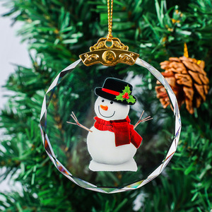 Adornos Navideños de Cristal Transparente K9 al por Mayor, Estilo Feng Shui, Decoraciones Colgantes para Árbol, Artesanías de Cristal, Adornos Navideños Económicos - Product Image 1