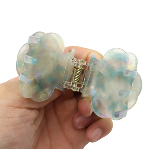 مشابك شعر هندسية عتيقة مزينة بالزهور، مشبك شعر أنيق وجذاب مع خرز، متعدد الاستخدامات للارتداء اليومي، مشبك شعر أنيق على شكل فك القرش - Product Image 3