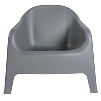 Chaise canapé en plastique polypropylène gris pour extérieur