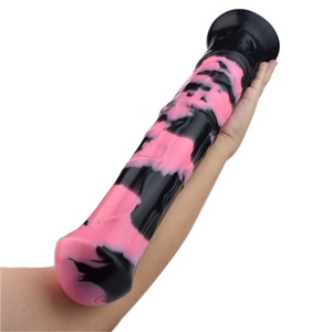 YOCY Dildo Largo de Silicona Negro y Rosa con Forma de Pene de Caballo, Juguete Sexual Anal para Mujeres y Hombres, Masturbador, Dildo Ejaculador de Caballo - Product Image 3