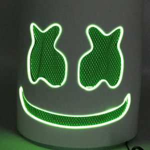 Máscara de Malvavisco Luminosa, Máscara de DJ para Fiestas, Disfraz de Malvavisco, Máscara de Látex para Halloween - Product Image 1