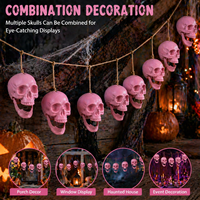 Crânes en plastique personnalisés pour Halloween, ornements suspendus avec mâchoire mobile pour décorations d'Halloween, maison hantée et décoration de fête à domicile