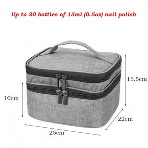 BSCI factory Custom Logo Double-Layer Organizer Holds 30 Bottles Essential Oil <b>Carrying</b> <b>Case</b> Storage Bags - Product Image 2