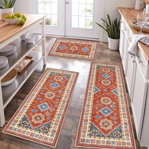 Ensemble de 3 tapis de cuisine en velours cristal à imprimé animalier <span class=keywords><strong>persan</strong></span>, tapis de sol pour la maison, durables, résistants aux taches, antidérapants, faciles d'entretien, prêts à l'emploi - Product Image 2