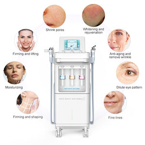 Appareil facial à micro-courant et jet d'oxygène BIO blanc en acier inoxydable pour la beauté de la peau, technologie de nettoyage en profondeur par aspiration et hydratation - Product Image 5