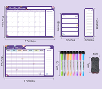 Tableau blanc magnétique pour enfants en film PET effaçable à sec avec tableau des tâches et tableau des étoiles personnalisables et notes adhésives