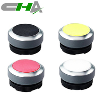 Sakelar Tombol Tekan Berlampu Sesaat Seri CHA C5001 dengan Lensa Rata dan Kerah Bulat