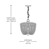 Collection de lustres en perles de bois noires, luminaires suspendus de style farmhouse bohème pour salle à manger, chambre et entrée