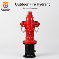 Hydrant d'incendie américain hors sol DN100, 3 sorties, pour système de lutte contre l'incendie