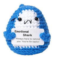Jouet de requin au crochet personnalisé drôle tricoté machine à griffes de dinosaure jouet en peluche fait main