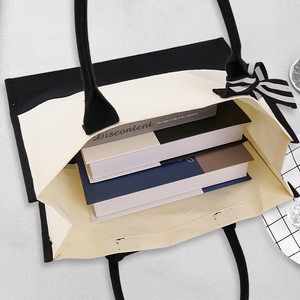 Tùy chỉnh mới thời trang Ribbon Tote Túi dày bông mua sắm túi với logo Quà Tặng - Product Image 5