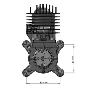 Moteur à essence DLE55 55CC 5.5HP/8500rpm pour avion RC à aile fixe, monocylindre, double échappement, refroidissement par air, démarrage manuel - Product Image 2