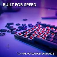Teclado Mecánico Inalámbrico Logitech G515 LIGHTSPEED TKL de Perfil Bajo, Ultra Delgado de 22 mm, Activación de 1.3 mm, 1000 Hz, 1 ms para Esports FPS