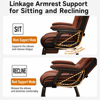 Chaise de bureau ergonomique pour le bureau à domicile, chaise de jeu inclinable avec base fixe, chaise confortable pour longues sessions assises