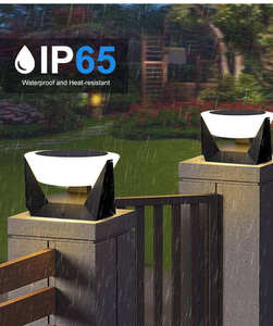 Lampada <span class=keywords><strong>Solare</strong></span> da Giardino per Esterni, Lampione per Cancello Villa, Luce per Pilastro, Illuminazione Impermeabile per Prato e Cortile - Product Image 3