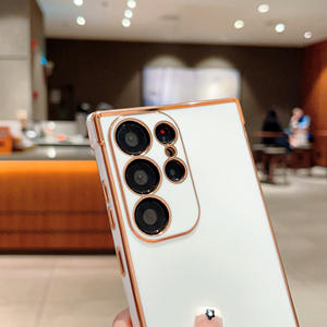 Placage de luxe 6D antichoc souple TPU étui de téléphone pour <span class=keywords><strong>Samsung</strong></span> Galaxy <span class=keywords><strong>S21</strong></span> S22 Plus S21FE S20FE S23 <span class=keywords><strong>Ultra</strong></span> housse de Protection d'appareil photo - Product Image 2