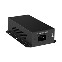 Injecteur PoE Standard Gigabit 90W DC52V 2A, Boîtier Métallique Mural, IEEE802.3af/at/bt pour AP Sans Fil et Caméras de Surveillance