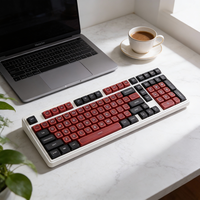 Teclado Mecánico para Juegos 98% RGB, 98 Teclas, Teclado Mecánico Inalámbrico de Tamaño Completo para Oficina y Juegos, para Computadora Portátil y PC con Windows