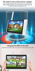 Tuya Kit de Cámara WiFi Bullet NVR LCD de 2MP de 7 Pulgadas, Monitoreo Sincronizado, Múltiples Imágenes en Una Pantalla IP66 y Visión Nocturna a Color - Product Image 6