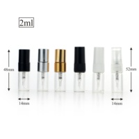 Fantaisie De Luxe En Gros Rond 2ml 3ml 5ml 10ml Mini Vide Clair Vaporisateur Verre Parfum Échantillon Atomiseur Testeur Huile Emballage