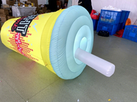 Bouteille Gonflable Publicitaire Personnalisée pour Décoration Commerciale, Modèle de Gobelet à Jus d'Orange Gonflable avec Lumière LED